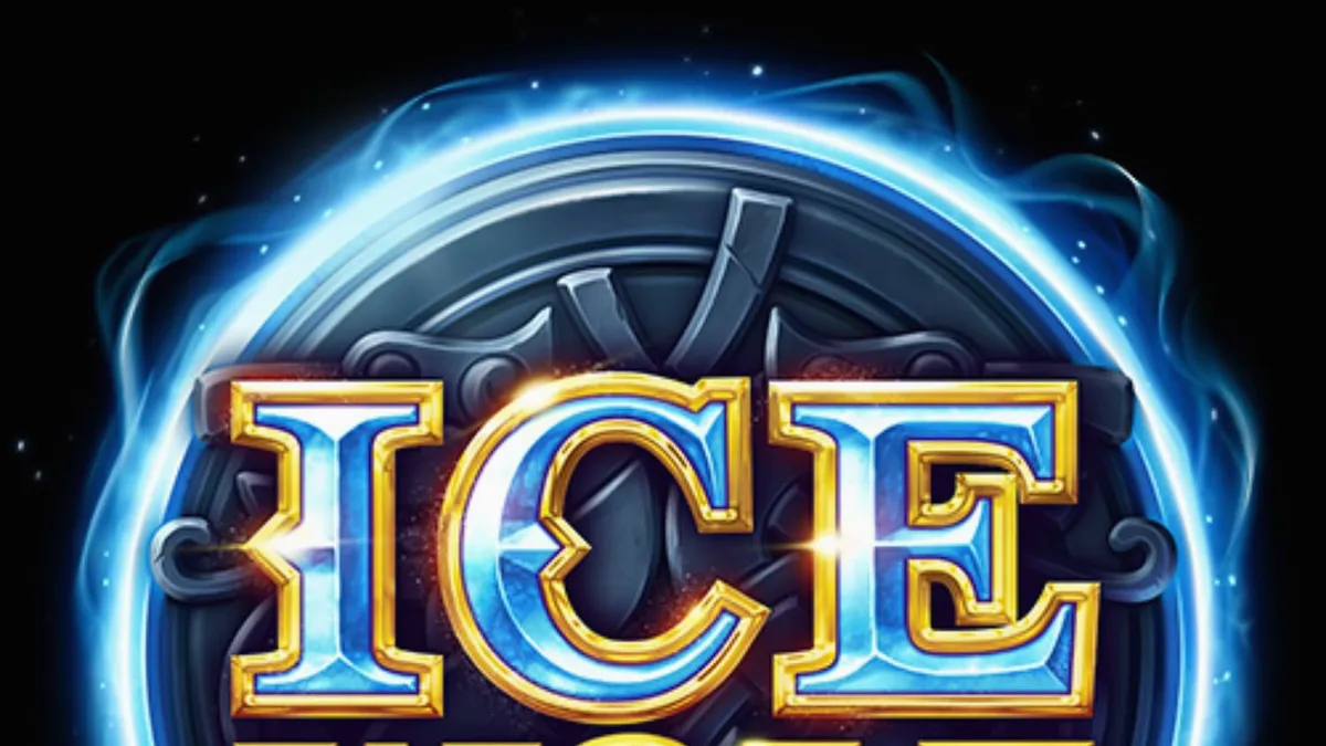ฉากหลังของเกมสล็อต Ice Wolf 2 ที่เต็มไปด้วยน้ำแข็งและสัญลักษณ์หมาป่า